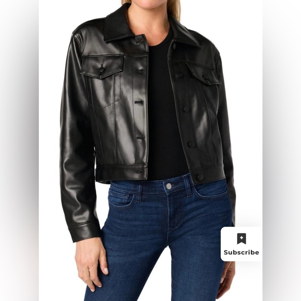 NWT Joe’s Jeans Crop Faux Leather Jacket